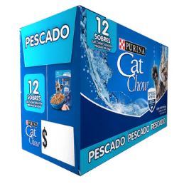 CAJA POUCH CAT CHOW 12PZ PESCADO (85G)